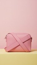 Sac bandoulière rose microfibre
