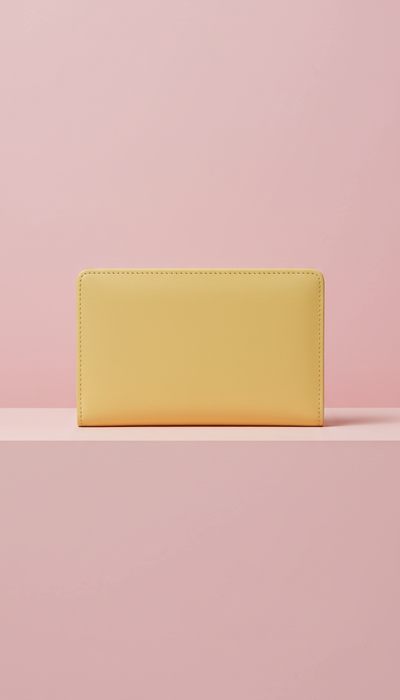 Portefeuille jaune vegan minimaliste